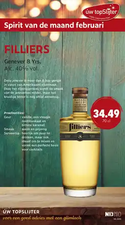 uw topSlijter Filliers aanbieding