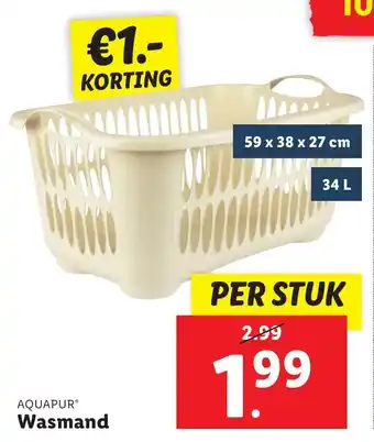 Lidl Wasmand 34L aanbieding