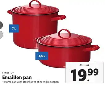 Lidl Emaillen pan aanbieding