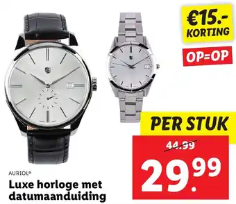 Lidl Luxe horloge met datumaanduiding aanbieding