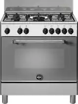 Bol.com La Germania AM85C61DXT-24 Fornuis 80 cm. 5-pits gas met wok. RVS aanbieding