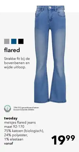 Scapino Flared twoday meisjes flared jeans aanbieding
