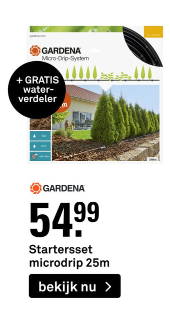 Karwei Gardena startersset microdrip 25m aanbieding