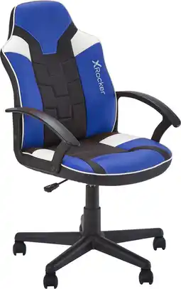 Bol.com X Rocker Saturn PC Office Gaming Chair - Black/Grey/Blue aanbieding