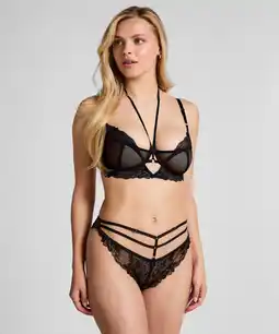 Hunkemoller Hunkemöller Brazilian met open kruis Amari Zwart aanbieding