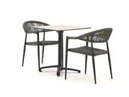 Kees Smit Manifesto Belpasso/Canzo 80cm dining tuinset 3-delig inklapbaar stapelbaar aanbieding