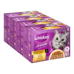Zooplus 48x85g Whiskas 1+ Aromatic Selection Gevogelte in Saus nat kattenvoer aanbieding