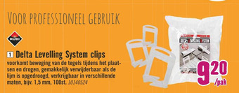 Hornbach Delta levelling system clips aanbieding