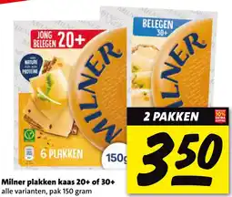 Boni Milner plakken kaas 20+ of 30+ aanbieding