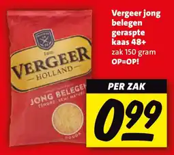 Boni Vergeer jong belegen geraspte kaas 48+ aanbieding