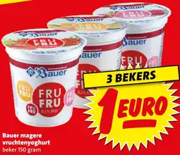 Boni Bauer magere vruchtenyoghurt aanbieding