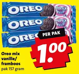 Boni Oreo mix vanille/ framboos aanbieding