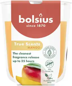 Intratuin Bolsius geurkaars True Scents Mango oranje 25 uur D 8,4 H 5,2 cm aanbieding