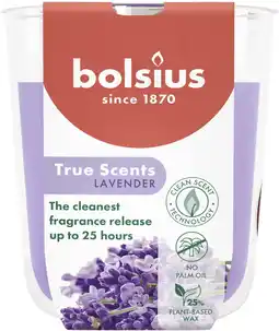 Intratuin Bolsius geurkaars True Scents Lavender paars 25 uur D 8,4 H 5,2 cm aanbieding