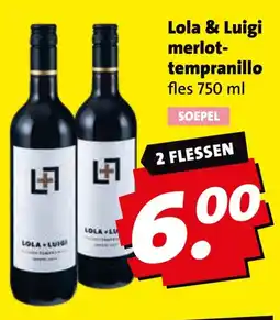 Boni Lola & Luigi merlot tempranillo aanbieding