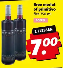 Boni Bree merlot of primitivo aanbieding