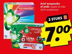 Boni Ariel waspoeder of pods aanbieding