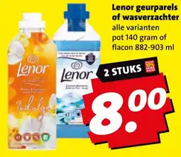 Boni Lenor geurparels of wasverzachter aanbieding