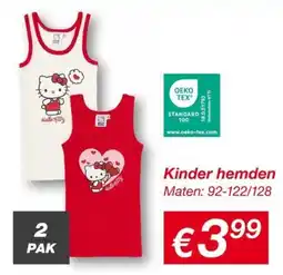 Kik Hello Kitty Kinder hemden aanbieding