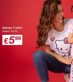 Kik Hello Kitty Dames T-shirt aanbieding