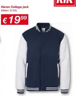 Kik Heren College jack aanbieding