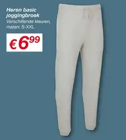 Kik Heren basic joggingbroek aanbieding