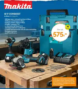 Ivana Makita 18 v combiset in Mbox DLX3195JX1 aanbieding