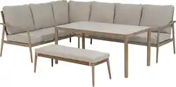 Intratuin Intratuin 8-zits loungeset met tuinbank Tara naturel aanbieding