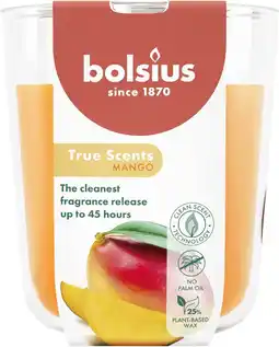 Intratuin Bolsius geurkaars True Scents Mango oranje 45 uur D 8,4 H 5,2 cm aanbieding