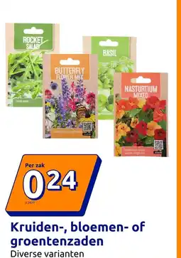 Action Kruiden, bloemen of groentenzaden aanbieding