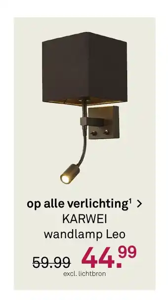 Karwei Op alle verlichting karwei wandlamp Leo aanbieding