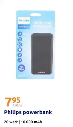 Action Philips powerbank aanbieding