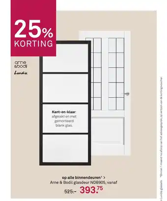 Karwei Op alle binnendeuren Arne & Bodil glasdeur NDB905 aanbieding