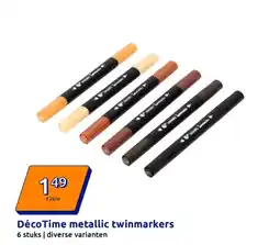 Action DécoTime metallic twinmarkers aanbieding
