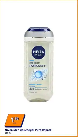 Action Nivea Men douchegel Pure Impact aanbieding