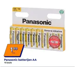 Action Panasonic batterijen AA aanbieding