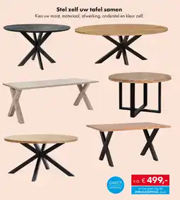 Woonsquare Stel zelf uw tafel samen aanbieding