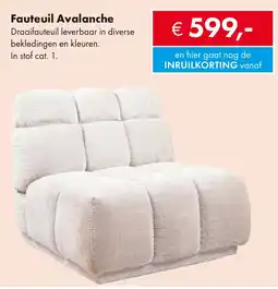 Woonsquare Fauteuil Avalanche aanbieding
