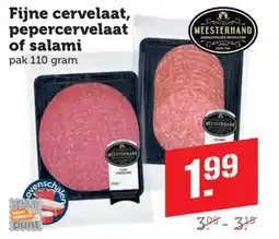 Lekker Makkelijk Fijne cervelaat, pepercervelaat of salami aanbieding