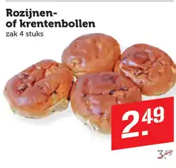 Lekker Makkelijk Rozijnen of krentenbollen aanbieding