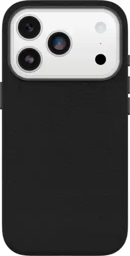 Coolblue Otterbox Symmetry iPhone 17 Pro Back Cover met MagSafe Magneet Leer Zwart aanbieding