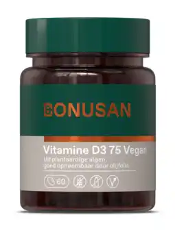 De Online Drogist Bonusan Vitamine D3 75mcg Vegan Softgels aanbieding