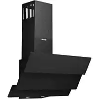 Bol.com Wiggo WE-B643G(B) - Schuine Afzuigkap - 60cm - Zwart Triple Glas aanbieding