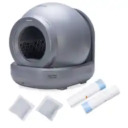 Zooplus Starterset: beeztees Automatische Kattenbak Moeza + 12x Kattenbakkorrelszakken + 12x Filters aanbieding