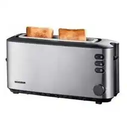 Bol.com Severin AT 2515 - Broodrooster - Toaster - Long-slot - 2 Sneden - Geborsteld RVS aanbieding