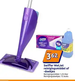 Action Swiffer WetJet reinigingsmiddel of -doekjes aanbieding