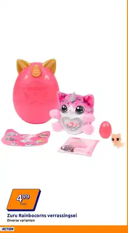 Action Zuru Rainbocorns verrassingsei aanbieding