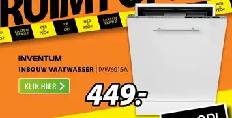 Expert Inventum Inbouw Vaatwasser IVW6015A aanbieding