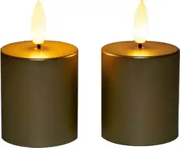 Intratuin Anna's Collection LED stompkaars met timer wit D 4,5 H 8 cm 2 stuks aanbieding