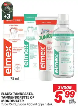 Dekamarkt Elmex tandpasta, tandenborstel of mondwater aanbieding